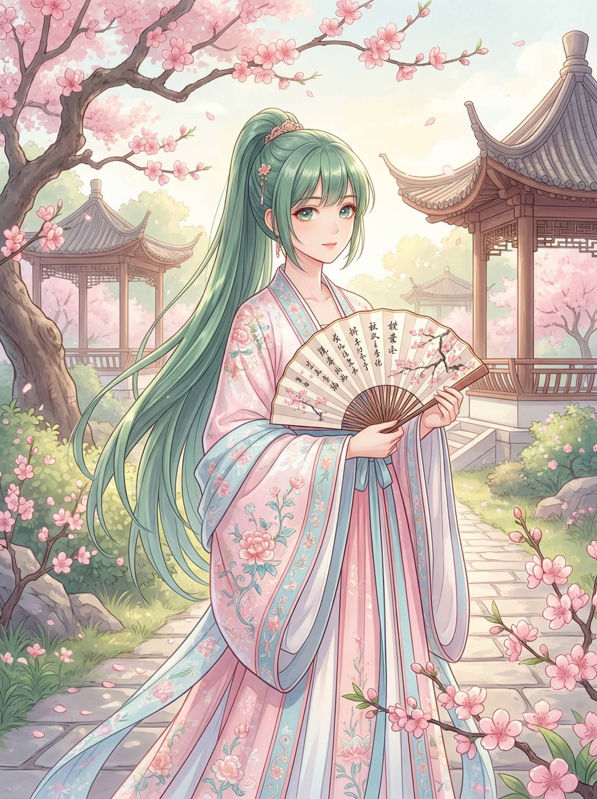 国产动漫美图-汉服少女